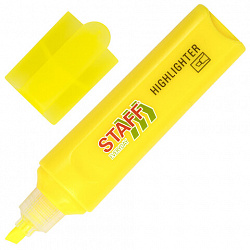 Текстовыделитель STAFF "EVERYDAY HL-720", ЖЕЛТЫЙ, линия 1-5 мм, скошенный наконечник, 152553