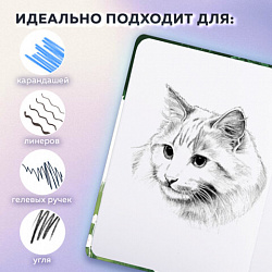 Скетчбук, белая бумага 120 г/м2, 145х203 мм, 80 л., резинка, твердый, BRAUBERG ART, "Прогулка", 116896