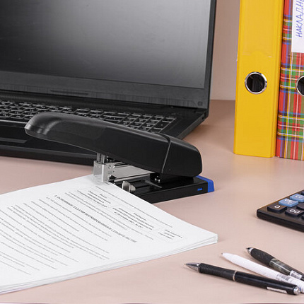 Степлер МОЩНЫЙ до 100 листов BRAUBERG "Heavy Duty Extra", скобы № 24/6-23/13, 270552