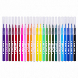 Фломастеры ЮНЛАНДИЯ 24 цвета "КЛАССНЫЕ!", вентилируемый колпачок, ПВХ, 152480