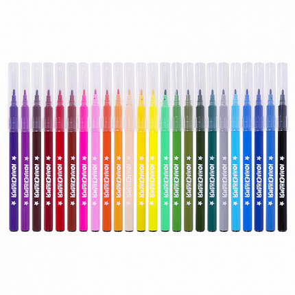 Фломастеры ЮНЛАНДИЯ 24 цвета "КЛАССНЫЕ!", вентилируемый колпачок, ПВХ, 152480