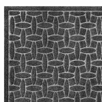 Коврик придверный 60х90 см, СЕРЫЙ, грязезащитный, 430 г/м2, фактурный рисунок АЛМАЗ, ЛЮБАША, 701055