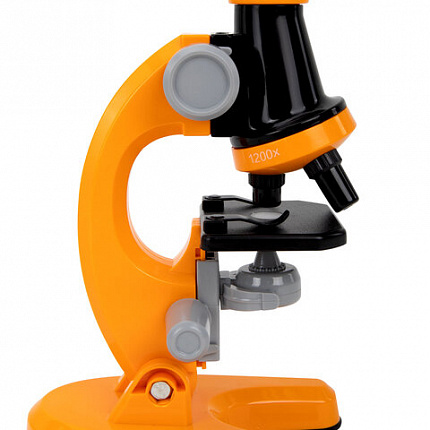 Микроскоп с подсветкой, 30 предметов, в т.ч. набор из 12 микропрепаратов в подарок, увеличение 100х, 400х, 1200х, BRAUBERG KIDS, 391400