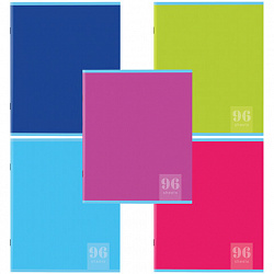 Тетрадь А5, 96 л., STAFF, скоба, клетка, офсет №2 ЭКОНОМ, обложка картон, "Monochrome" (микс в спайке), 404442