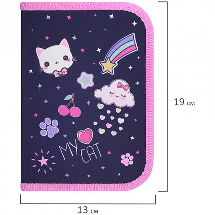 Пенал ПИФАГОР, 1 отделение, полиэстер, 19х13 см, "Leapfrog", 273472