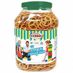 Крендель СЕМЕЙКА ОЗБИ с морской солью, 450 г, пластиковая банка, 1485