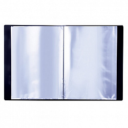 Папка 30 вкладышей BRAUBERG стандарт, черная, 0,6 мм, 221600