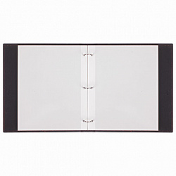 Фотоальбом BRAUBERG на 20 магнитных листов, 23х28 см, под гладкую кожу, на кольцах, коричневый, 390492