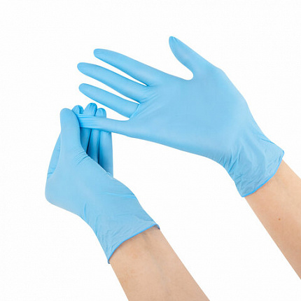 Перчатки нитриловые смотровые SFM Supersoft, Германия, 100 пар (200 штук), размер 6-7, S (малый)