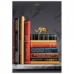 Тетрадь А4, 96 л., HATBER, скоба, клетка, матовая ламинация, 3D-фольга, "Золотые страницы" (микс), 094519, 96Т4лофВ1