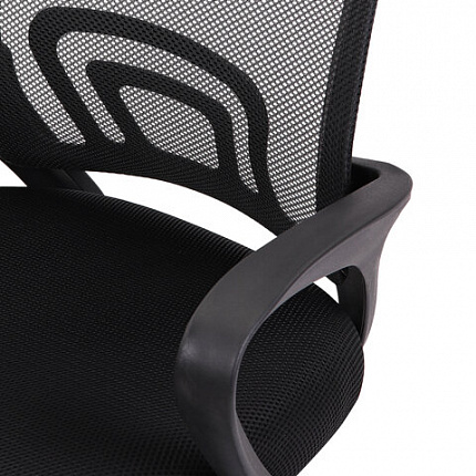 Кресло CROMEX (КРОМЕКС) "Top CH-695", с подлокотниками, сетка/ткань TW, черное, 533065