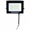 Прожектор светодиодный 30 Вт, 6500 К, 2400 Лм, 30 м2, IP65, 146x98x26 мм, черный, SONNEN, 238413