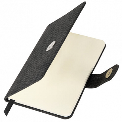 Еженедельник датированный 2026 МАЛЫЙ ФОРМАТ 95х155 мм, А6, BRAUBERG "Augustus", под кожу, черный, 117186