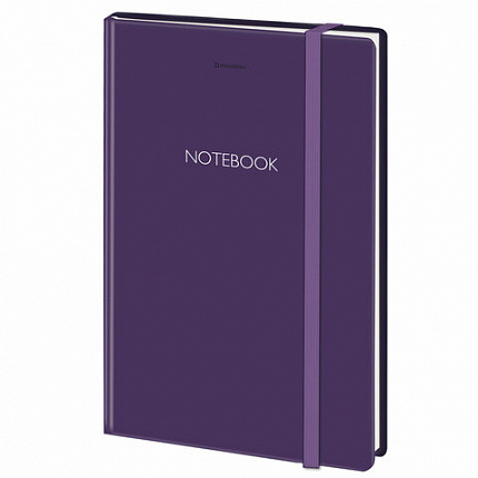 Блокнот с резинкой в клетку 96 л., БОЛЬШОЙ ФОРМАТ А4 204х290 мм, BRAUBERG, "Ultraviolet", 115530