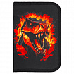 Пенал BRAUBERG с наполнением, 1 отделение, 1 откидная планка, 24 предмета, 21х14 см, "Fire dino", 273535