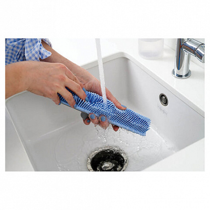 Швабра-сгон КОМПЛЕКТ щётка 32 см с резиновой щетиной 5,5 см + черенок 80-140 см, BACTERIA STOP, YORK, 51301