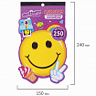Альбом со сверкающими наклейками "Смайлики", 4 листа, более 250 шт., склейка, ЮНЛАНДИЯ, 662699