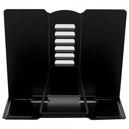 Подставка для книг и учебников BRAUBERG KIDS mini "Black", регулируемый угол наклона, металлическая, 238972