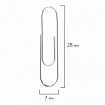 Скрепки ЭКСТРА ОФИСМАГ 28 мм никелированные 100 штук, 271315