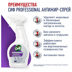 Средство для чистки плит, духовок, грилей от жира/нагара 500мл СИФ Professional, спре