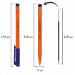 Ручка шариковая BRAUBERG "ORANGE", СИНЯЯ, трехгранная, корпус оранжевый, узел 1 мм, линия письма 0,5 мм, 142402