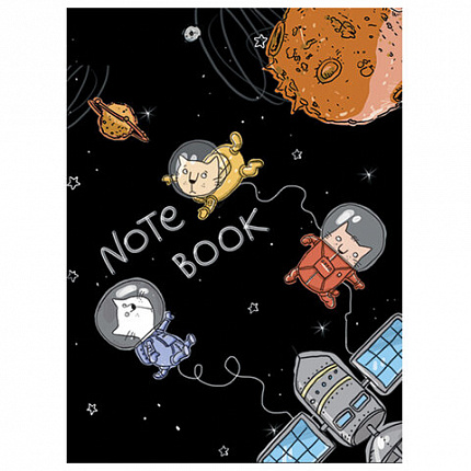 Блокнот МАЛЫЙ ФОРМАТ (75x105 мм), А7, 40 л., гребень, фольга, TWIN лак, клетка, "МИКС 4" (6 видов), 099111