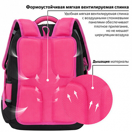 Рюкзак ЮНЛАНДИЯ COMPLETE с пеналом в комплекте, эрго-спинка, "Прятки", 42х29х14 см, 273120