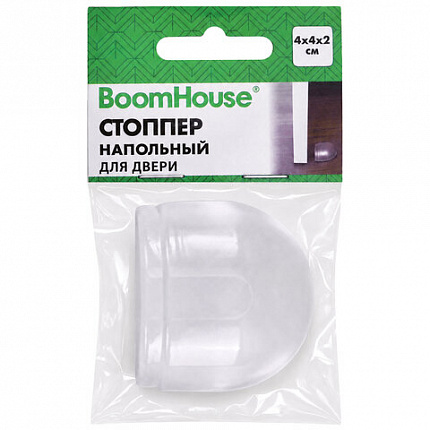 Стоппер напольный прозрачный, ограничитель для двери 1 шт., BOOMHOUSE (БУМХАУС), 701843