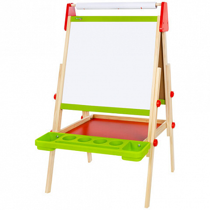 Мольберт растущий 3 в 1 для мела/магнитно-маркерный 48х43 см, BRAUBERG KIDS, 238151
