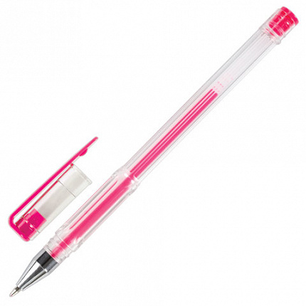 Ручки гелевые ПИФАГОР, НАБОР 6 ЦВЕТОВ, НЕОНОВЫЕ, корпус прозрачный, узел 0,7 мм, линия письма 0,5 мм, 142798