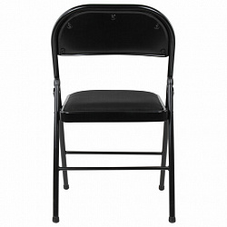 Стул складной BRABIX "Golf Plus CF-003 КОМФОРТ", чёрный каркас, чёрная ткань, 532889