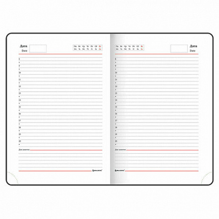 Ежедневник недатированный А5 (138х213 мм), BRAUBERG VISTA, под кожу, гибкий, 136 л., "Jazz", 112044