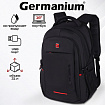 Рюкзак GERMANIUM UPGRADE универсальный, 3 отделения, отделение для ноутбука, USB-порт, "UP-2", черный, 47х33х21 см, 271666