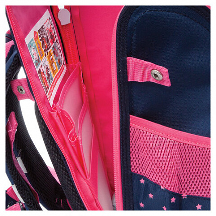 Ранец GRIZZLY эргономичная спинка, с брелоком, для девочек, "HAPPY ALWAYS", 35х26х16 см, RAl-294-1/1