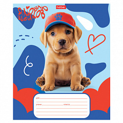 Тетрадь 12 л., HATBER клетка, обложка картон, "Мы - пёсики!" (микс в спайке), 089268, 12Т5В1