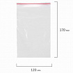 Пакеты с замком ZIP LOCK "зиплок", комплект 100 шт., 120х170 мм, ПВД, толщина 35 микрон, BRAUBERG, 606212