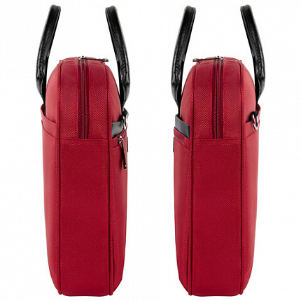 Сумка-портфель BRAUBERG с отделением для ноутбука 15,6", "Dialog", 3 кармана, красная, 40х30х7 см, 240462