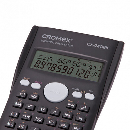 Калькулятор инженерный CROMEX (КРОМЕКС) СX-240BK (155х80 мм), 240 функций, 10+2 разрядов, черный, 273832