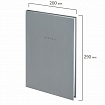 Блокнот БОЛЬШОЙ ФОРМАТ 200х290 мм, А4, 80 л., твердый, клетка, BRAUBERG "Minimal", серый, 116433