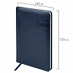 Еженедельник датированный 2026, А5, 145х215 мм, BRAUBERG "Imperial", под кожу, синий, 117174