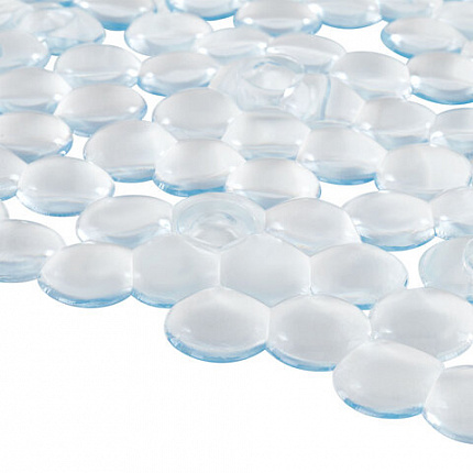 Коврик для ванны противоскользящий 69х39 см, "Капли", овальный, прозрачный, ПВХ, PRIMILA (ПРИМИЛА), 700375