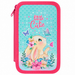 Пенал ПИФАГОР, 3 отделения, ламинированный картон, 19х11 см, "Pretty bunny", 273485