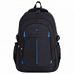 Рюкзак BRAUBERG TITANIUM универсальный, 3 отделения, черный, синие вставки, 45х28х18 см, 224734