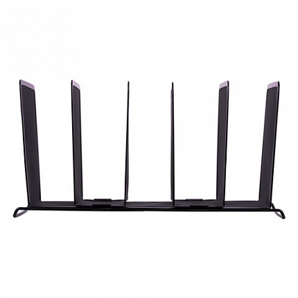 Подставка для сортировки писем и бумаг 5-ти секционная BRAUBERG "Germanium", металлическая, настольная, чер, 231968