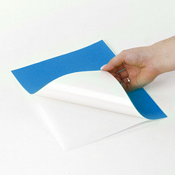 Этикетка самоклеящаяся 210х297 мм, 1 этикетка, синяя, 80 г/м2, 50 листов, STAFF BASIC, 115686