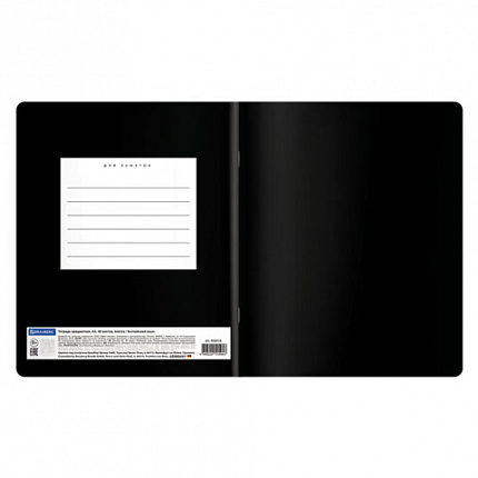 Тетрадь предметная BLACK MODE 48л, пластиковая обложка, АНГЛИЙСКИЙ ЯЗЫК, клетка, подсказ, BRAUBERG, 405516