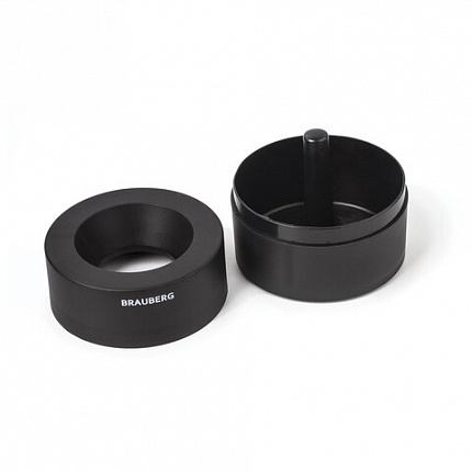 Скрепочница магнитная BRAUBERG с 30 скрепками, большой бочонок, черная, 225191