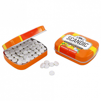 Драже освежающие SCANDIC без сахара со вкусом "Манго", 14 г., 4603766426075