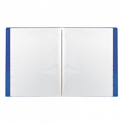 Папка 60 вкладышей BRAUBERG "Office", синяя, 0,6 мм, 222636