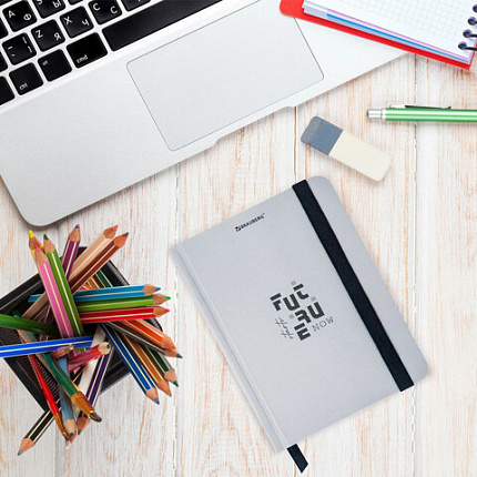 Блокнот с резинкой в клетку 96 л., МАЛЫЙ ФОРМАТ А6, 109х148 мм, твердая обложка, BRAUBERG, "Future", 116332